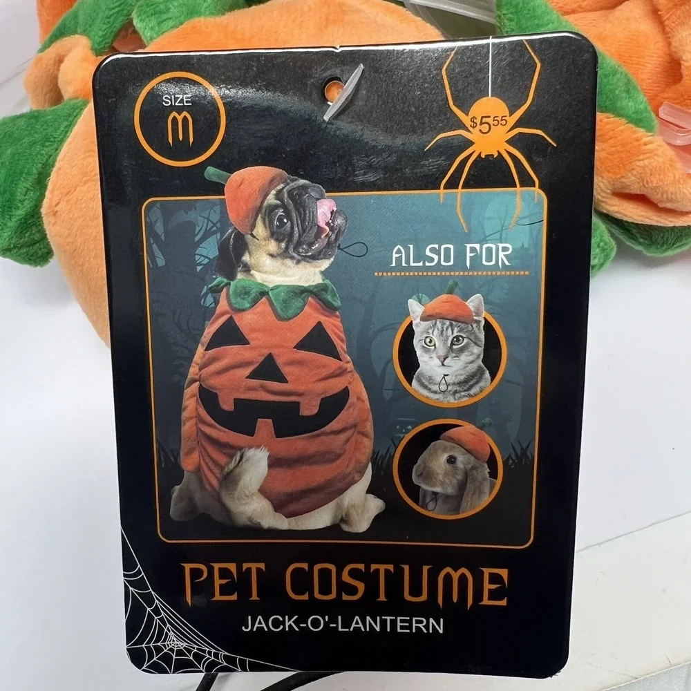 Pet Costume size Medium Jack o lantern Pumpkin costume